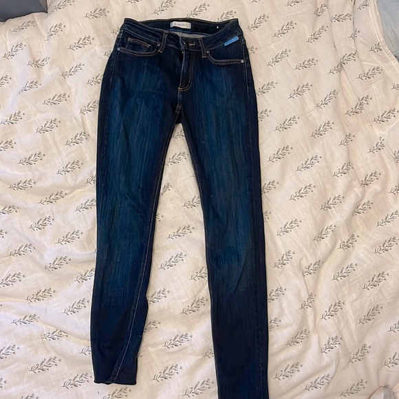 1 Denim • Super Dark Wash Mid-Rise Skinny Jeans (Size 26) - Picture 2 of 6